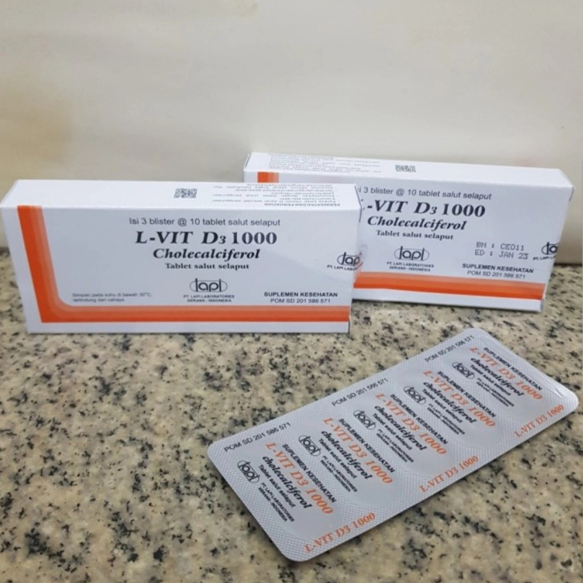 L-Vit D3 1000 IU - Vitamin D3 1000 IU - Vit D3 IU 1000 IU - D3 1000 IU ISI 30 - VIT D3 - D3-1000 Sup