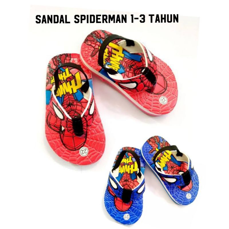 [1-3t] SANDAL ANAK BAYI PREWALKER KARAKTER SPIDERMAN / SANDAL SPIDERMAN PRESS SPON PREMIUM