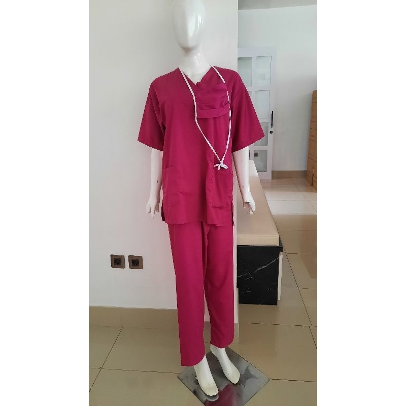 Baju Oka Lengan Pendek Ok Dokter Jaga Perawat Scrubs Petugas Medis truswear