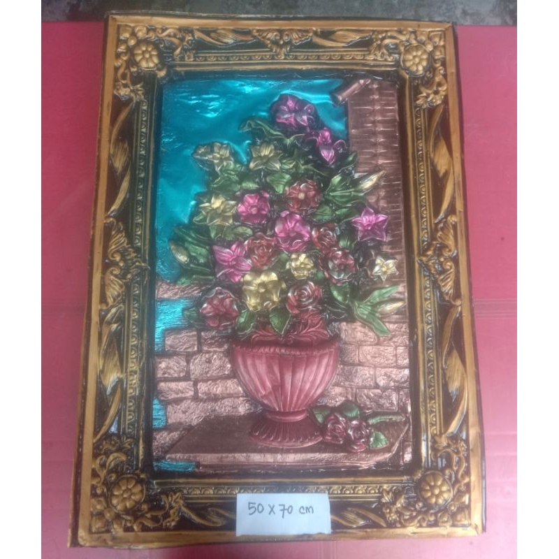 Poster foil bunga 3D uk 50 x 70 cm