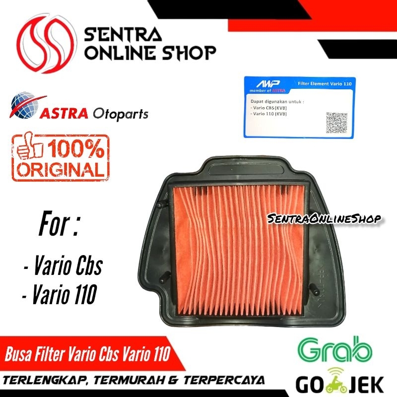 Busa filter udara vario 110 karbu karburator original astra awp