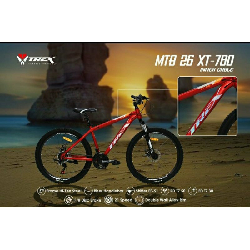Sepeda Gunung MTB 26 inch XT 780 Trex XT780 26" XT-780