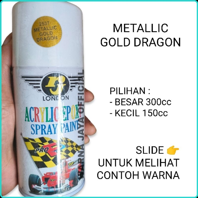 METALLIC GOLD DRAGON - Cat Semprot Pilok Pylox Piloc RJ London Gold Dragon Kuning Yellow Metallic Me