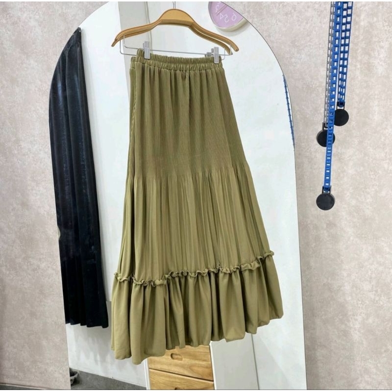 Rok plisket ruffle hyget premium