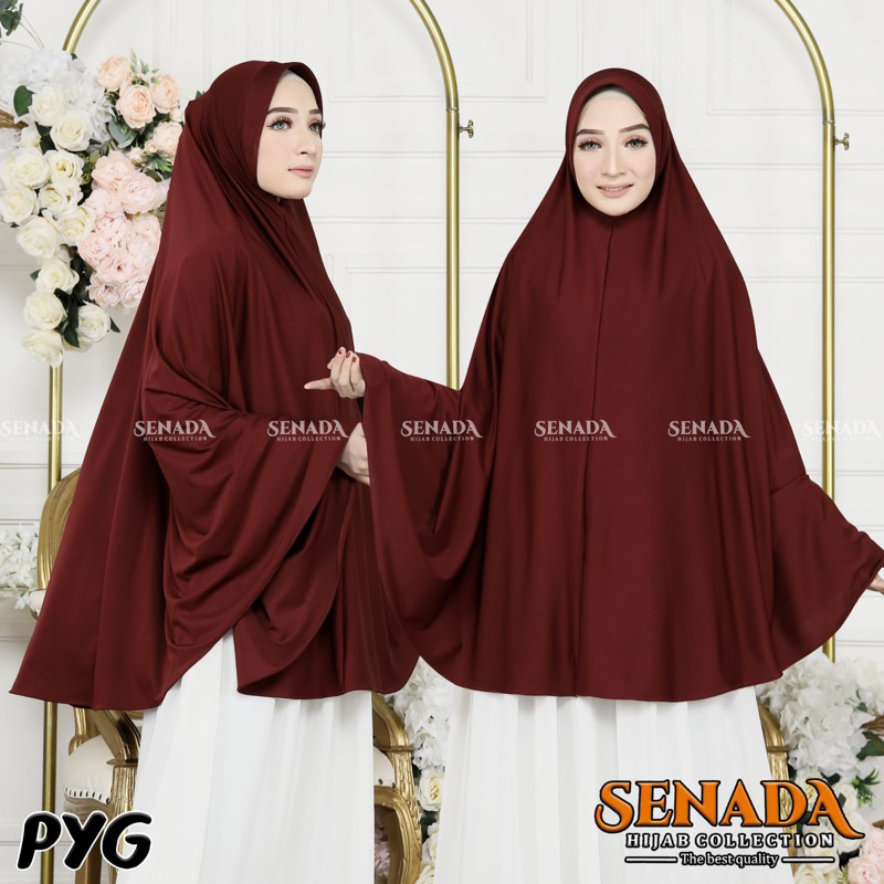 hijab jilbab kerudung khimar bergo ukuran jumbo senada pakai pad bahan jersey premium warna navy abu