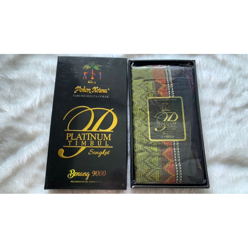 Sarung Murah / Sarung Pohon Korma Platinum Timbul Songket Benang 9000