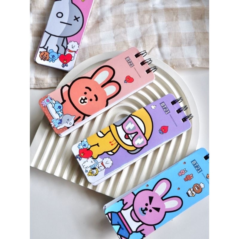 

BUKU MEMO CATATAN KARAKTER BT21 / BUKU TULIS BERMOTIF GAMBAR BT21