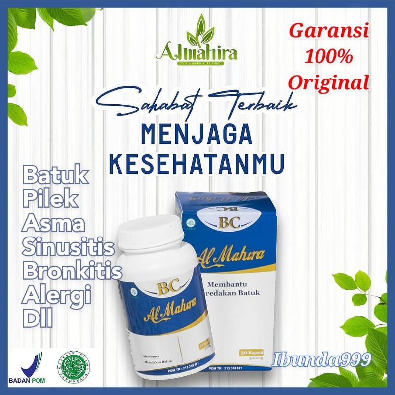 KAPSUL BC ALMAHIRAH ORIGINAL / BATUK ASMA SINUSITIS BRONKITIS / ALERGI DEBU / KAPSUL BC ALMAHIRA