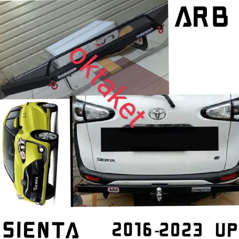 paket towing depan belakang besi Arb bumper Toyota Sienta 2016 -2023