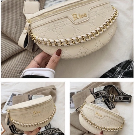 ONLYONE12 Tas Selempang Wanita Import Kulit Pu Premium Quality / Tas Selempang Wanita Rantai / Waist Bag TW001