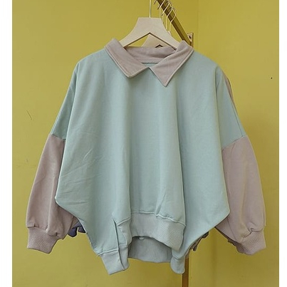 Collar Batwing XXXL Oversize Basic Oblong | Sweater Wanita Bigsize | Sweater Polos Oversize