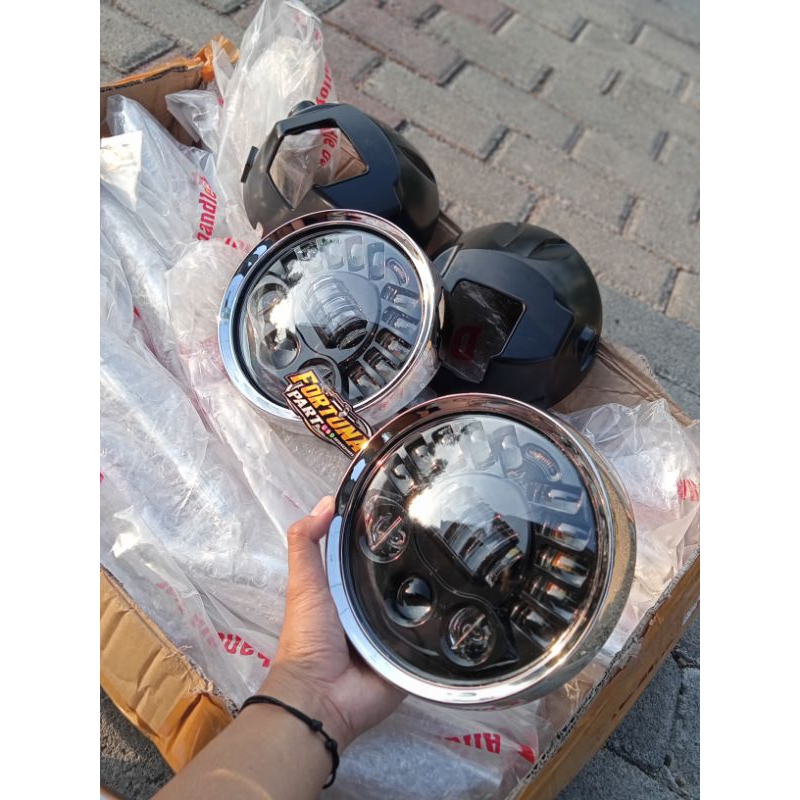 Lampu Depan Tiger Barong Set Daymaker 7inc Original DOT SAE Murahhh