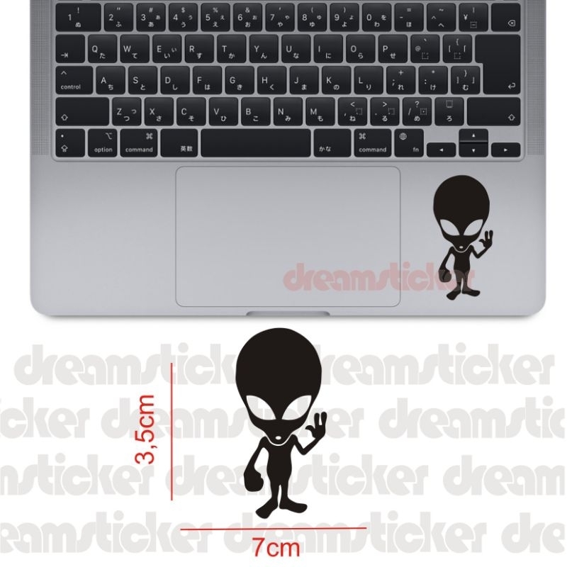 Stiker Alien Sticker Trackpad Laptop MacBook Decal