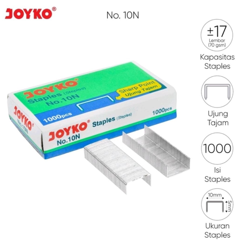 

Staples isi Stapler Refill Joyko No.10 1 Box 1000 Pcs
