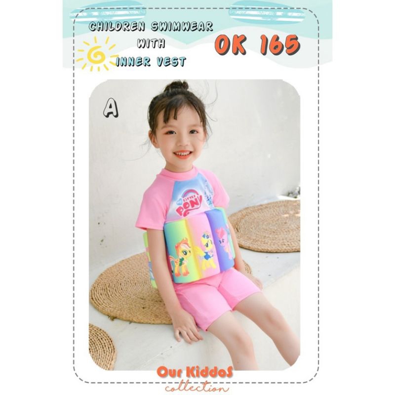 BJ363-CEWEK BAJU RENANG PELAMPUNG ANAK BALITA SWIM WEAR SET BAJU PELAMPUNG RENANG