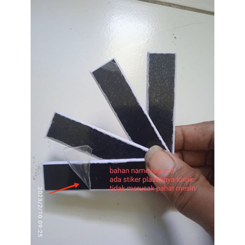 

Bahan nama dada / bahan dop /bahan ukuran TNI & polisi / Bahan name tag / Bahan name tag dop / bahan untuk nama grafir / Bahan nama ukir