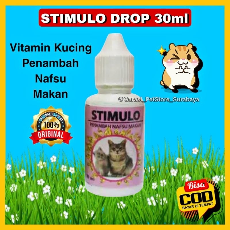 GPSS- STIMULO DROP CAT 30ml Vitamin Penambah Nafsu Makan Kucing Vitamin Kucing Nafsu Makan Vitamin Anjing Vitamin Penggemuk Kucing Vitamin Kelinci Vitamin Minyak Ikan Kucing Minyak Ikan Anjing Vitamin Hewan