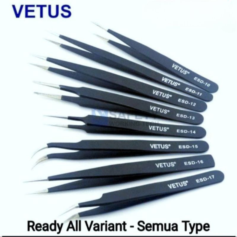 Pinset Vetus Lurus Pinset Vetus Bengkok Pinset Vetus Tweezer