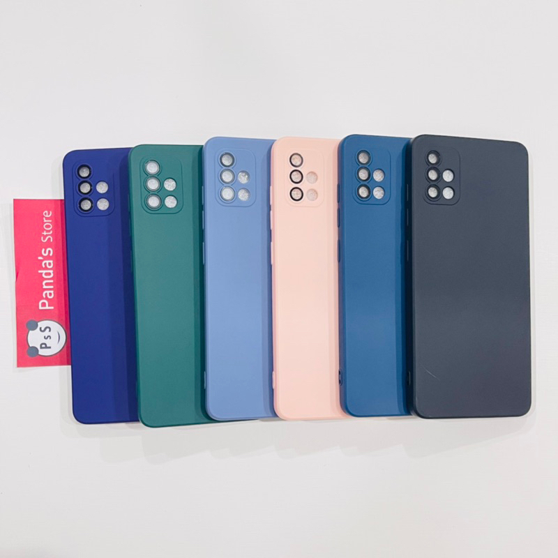 Case Samsung A51 Lenspro Makaron Full Color Softcase Pro Lensa