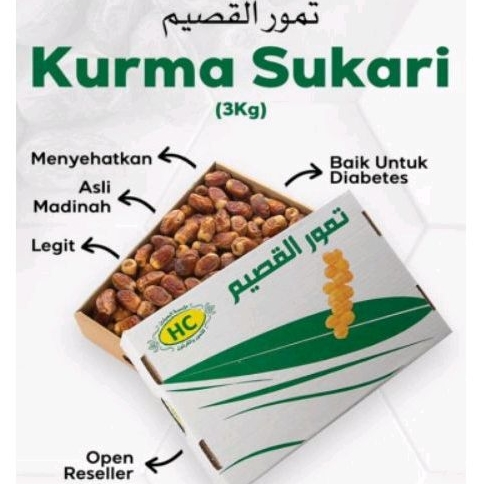 

Kurma Sukari Al Qassim/Qosim 3KG+