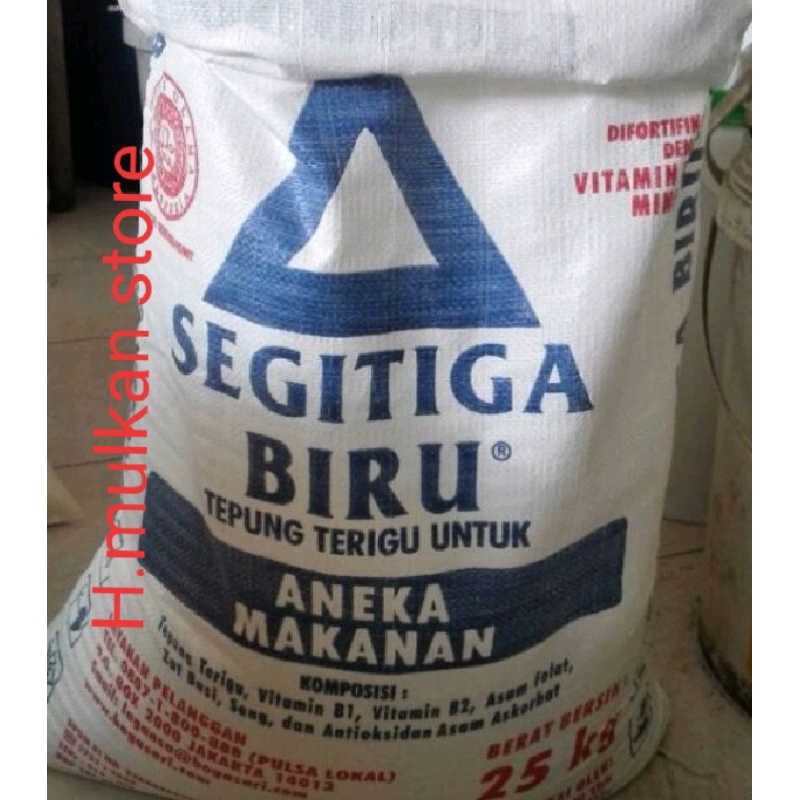 

Tepung terigu segitiga biru karungan per 1kg/500g dijamin ORI karungan segitiga biru