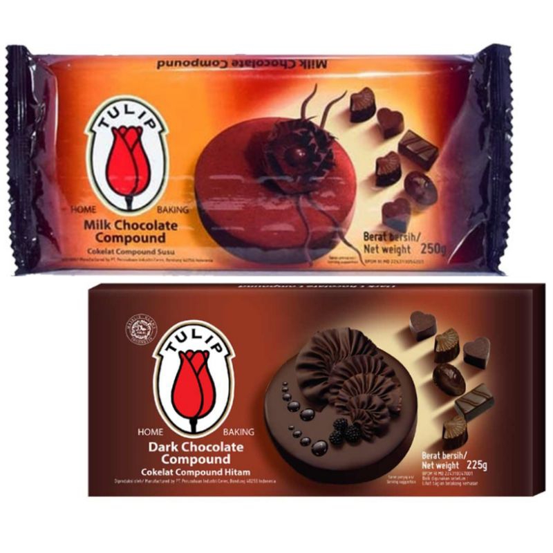 

Tulip blok cokelat compound bahan kue dari milk
