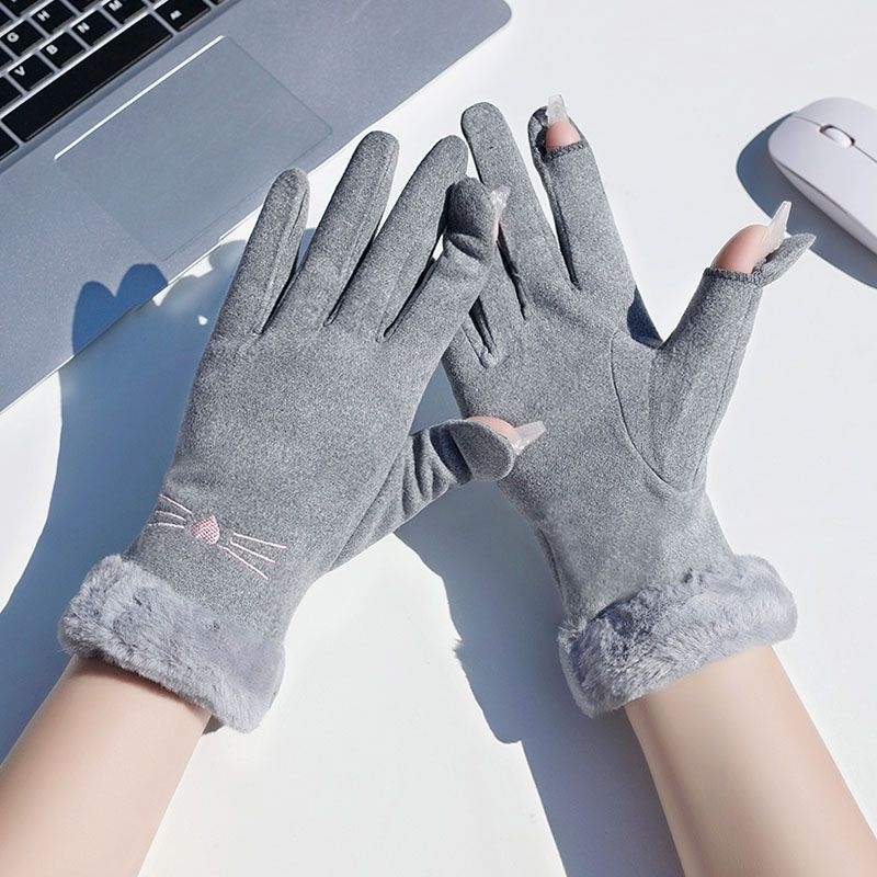 0Winter Gloves Woman Velvet Sarung Tangan Musim Dingin