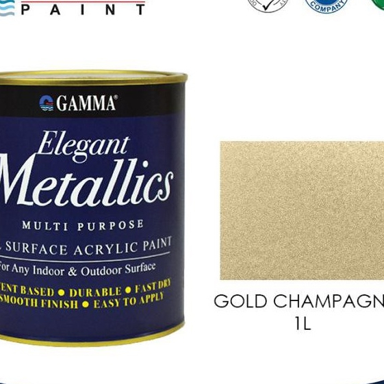 Elegant Metallics - GOLD CHAMPAGNE - Cat Duco Metalik NC Besi & Kayu