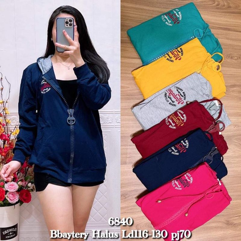 Jk - Jaket Wanita 4Xl Kaos Import / Jaket Babyterry Premium Ld112-122 / Bisa Cod