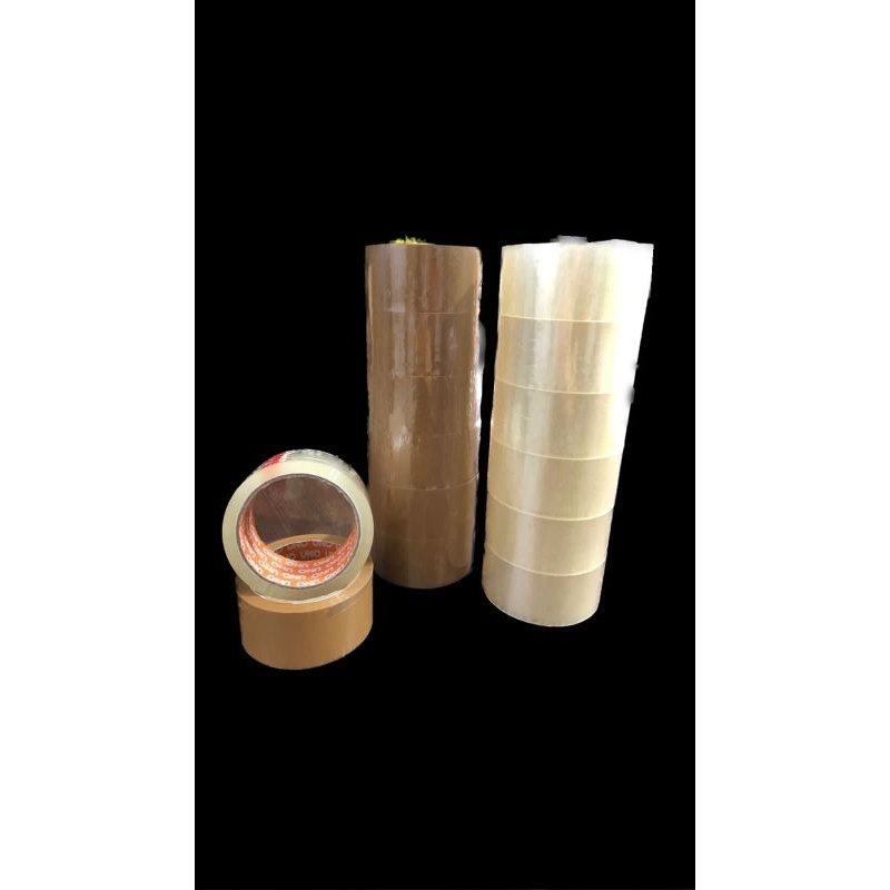 

ISI 6 ROL LAKBAN COKLAT BENING CLEAR 45MM X 90YARD KWALITAS DAIMARU