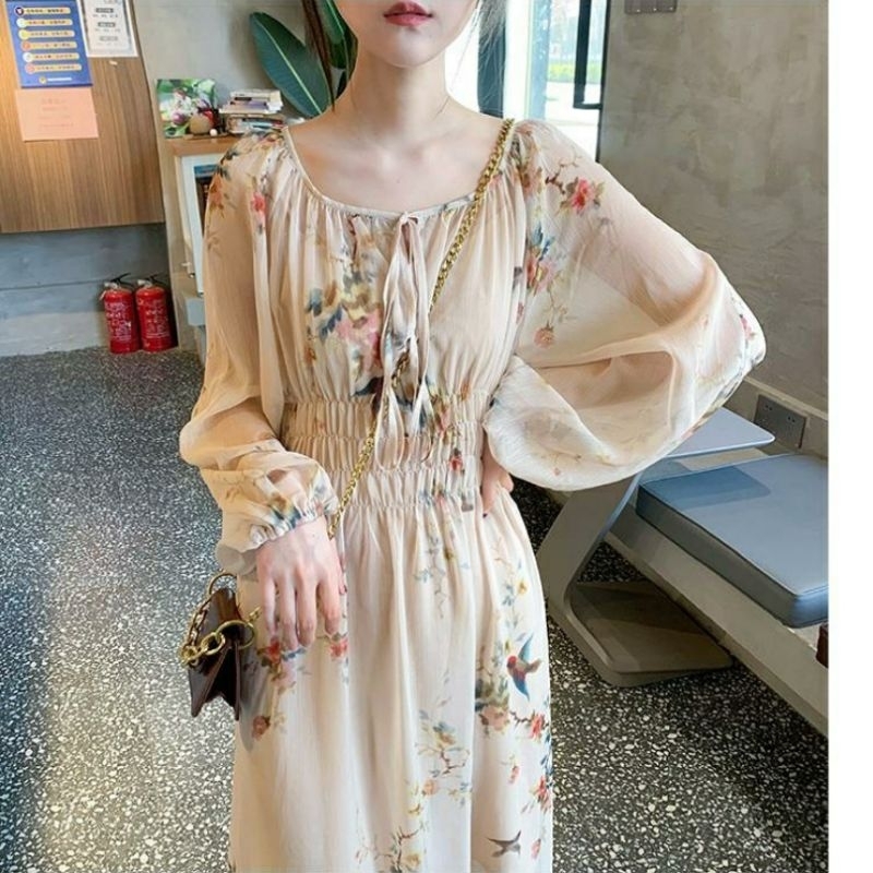 MDLV ~ 98820# Lamia Floral Maxi Dress Import