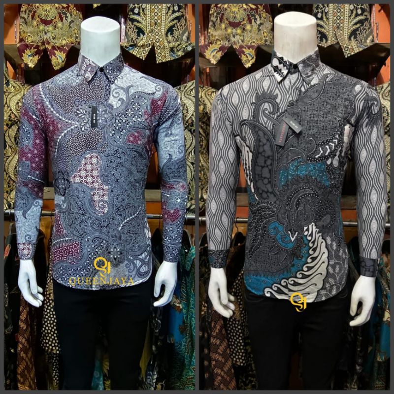 Kemeja Batik Pria Slimfit Premium Baju Batik Lengan Panjang Slimfit Kemeja Batik Slimfit