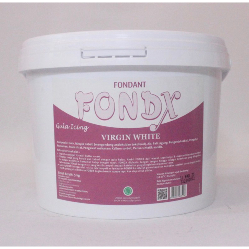 

FONDANT FONDX GULA ICING VIRGIN WHITE 5 KG