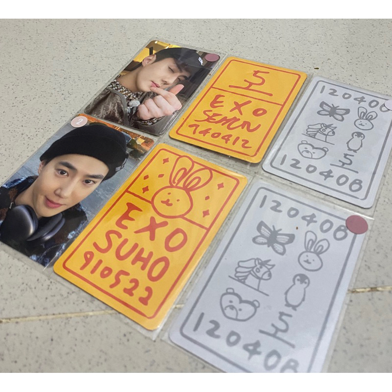 PC SET ANNIV LUCKY CARD EXO SEHUN SUHO