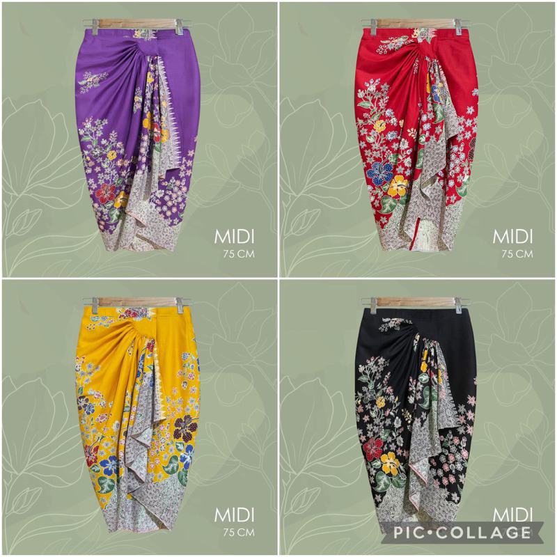 [BATIK NONIK] Rok lilit batik rok kain lilit encim wanita instan wrap skirt katun bawahan kebaya