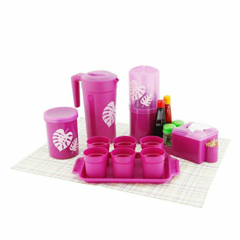 Paket Teko Gelas Nampan Toples Tempat Tisu Tempat Sendok Diana Pitcher Set