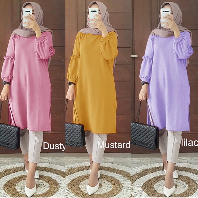 Tania Tunik - Tunik Milano Premium LD106+ Melar / Tangan Balon / 239-5994