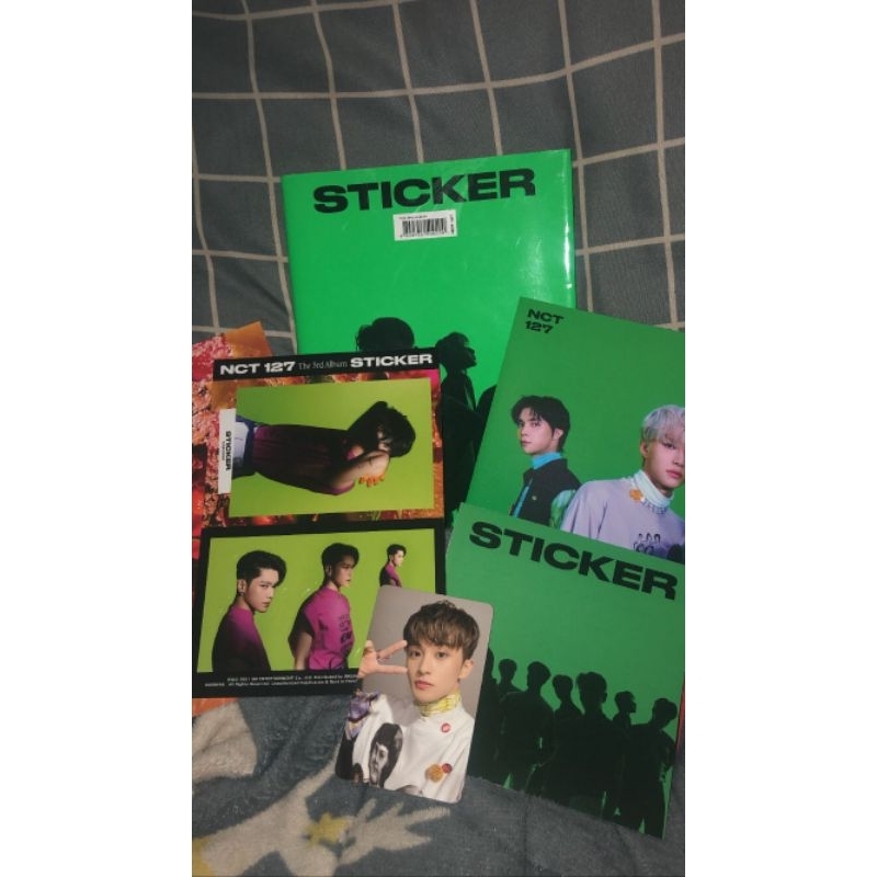 [UNSEALED,FULLSET] Album NCT127 Sticker Sticky ver pc Mark Lee