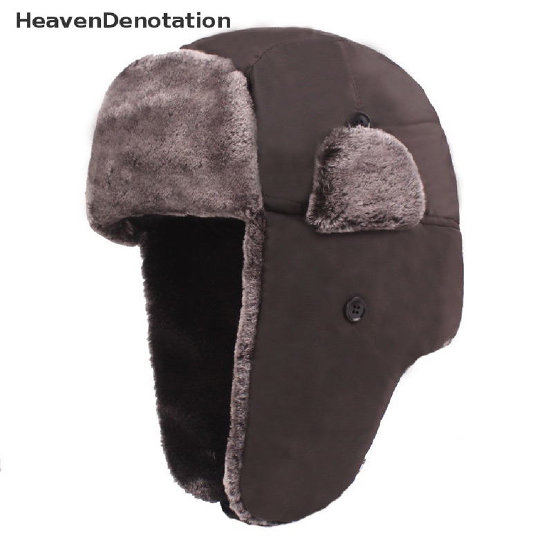 IMPORT MOLLAD Hat Bomber New Russian Ushanka Fur winter warm Topi Bomber Rusia Musim Dingin Bulu Hangat