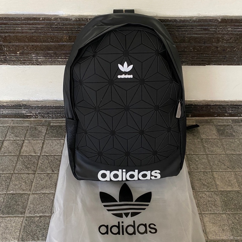 Bagpack Adidas Black Reflective Import Unisex