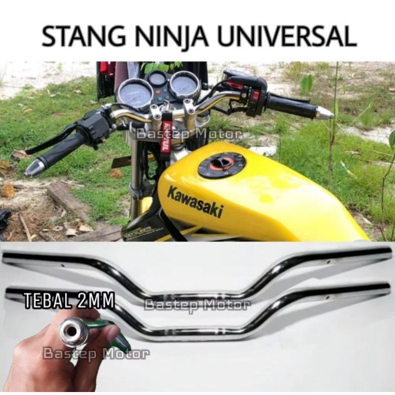 STANG STIR NINJA UNIVERSAL PNP RZR VIXION CB150R CHOME GRIP KAWASAKI