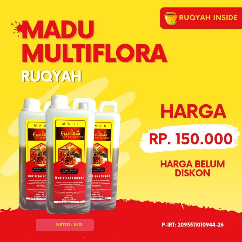 

Madu Multiflora Super Ruqyah Asyfa'Aini 1000gr