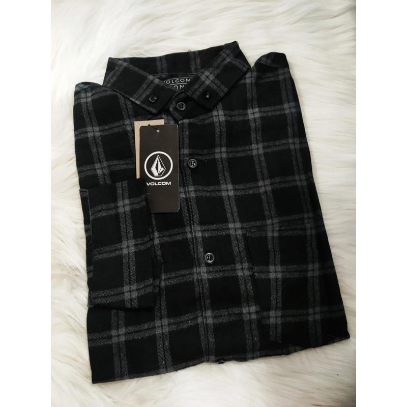 kemeja flanel lengan panjang | hem flanel pria