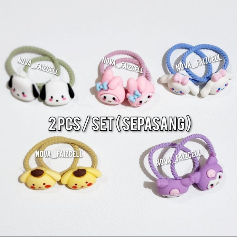 2pcs / Set - Ikat Rambut Anak Sanrio doff Premium import