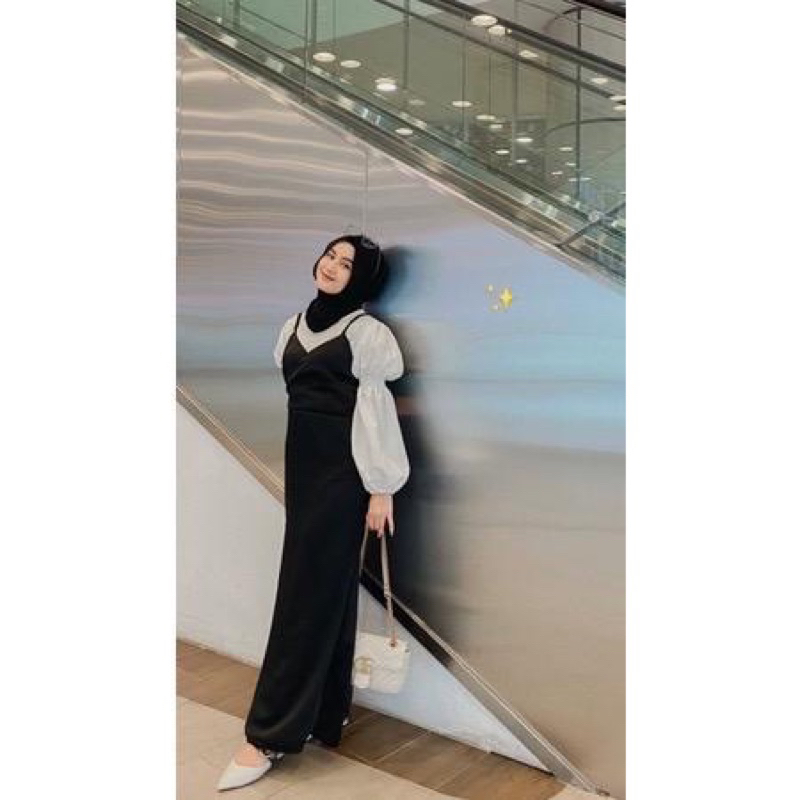 Long Dress Satin Kimono Tali Kecil - Cirebon Cloth / Dress Satin Kimono Korea Velvet