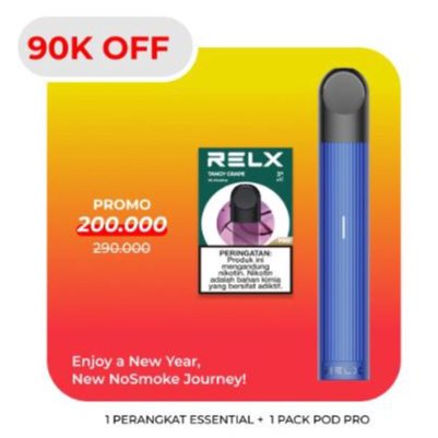 RELX Bundle Essential Blue Device and Pod (Isi 1 Pod)