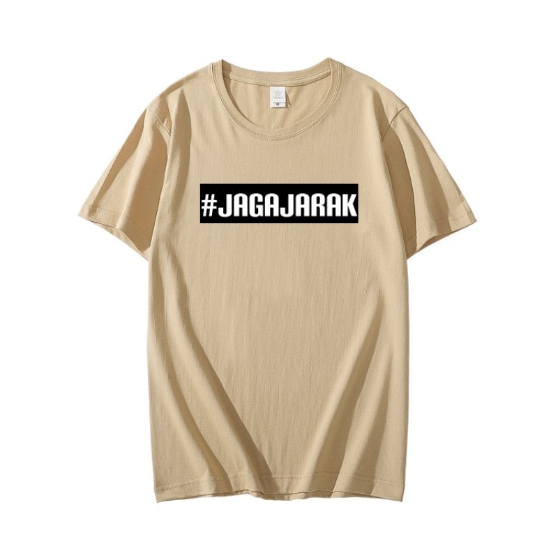 Kaos Pria Jaga Jarak Baju Oblong Pria Wanita Pakaian Atasan Unisex Dewasa Tshirt Cowok Cewek Cod