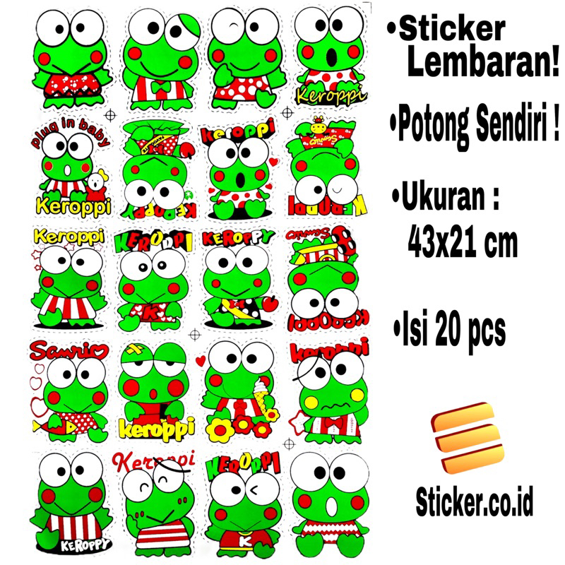 

Sticker Lembaran Kartun Keroppi