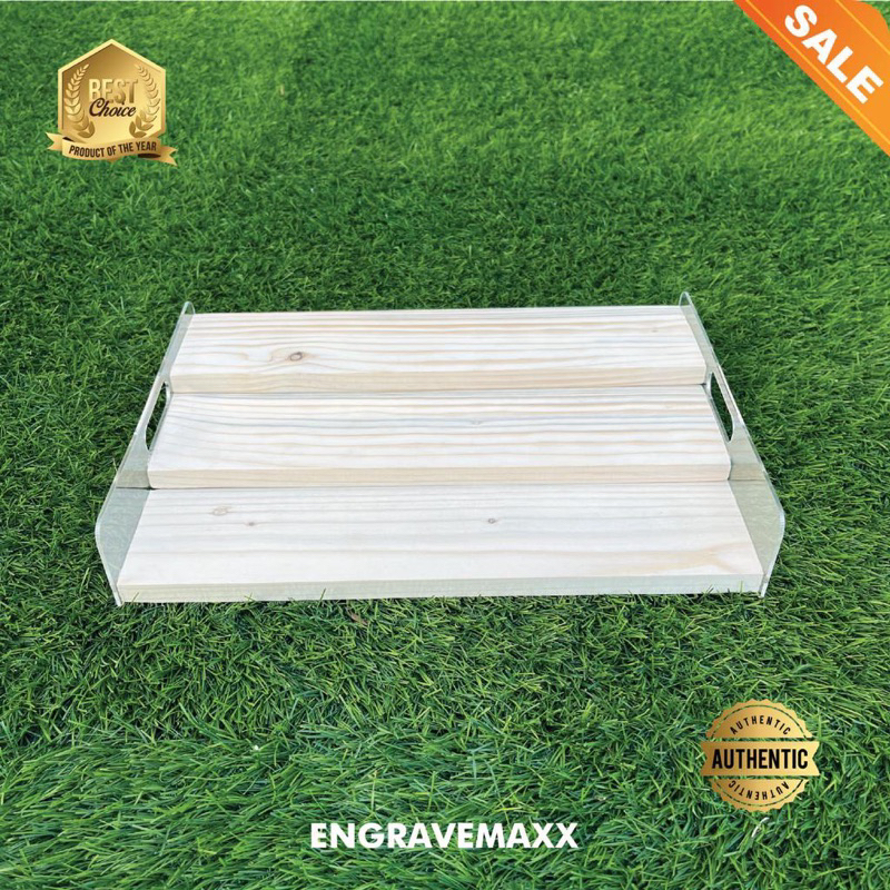 RAK TATAKAN SUSUN KAYU DISPLAY KOSMETIK MAINAN BUMBU DAPUR