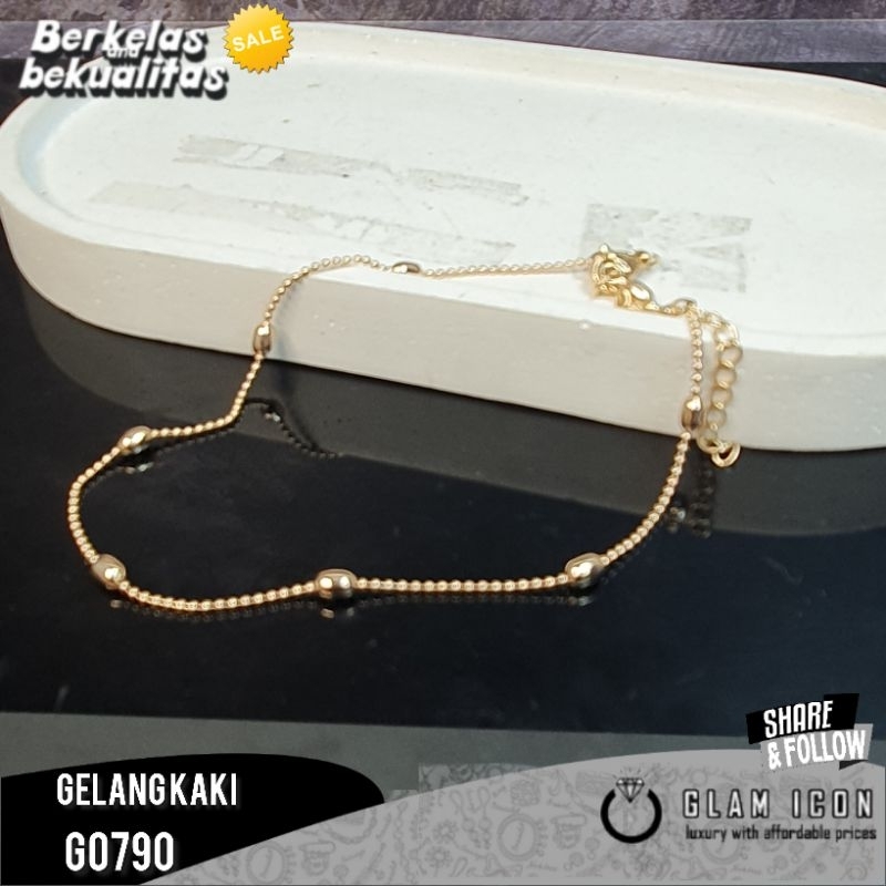 Gelang kaki wanita motif Rante Jedar oval G0970